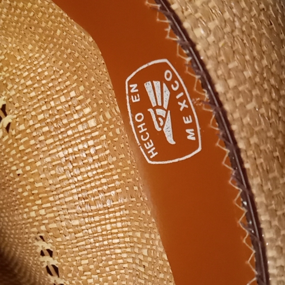 Vintage,Cowboy/Cowgirl Hat from Mexico with Unique Feather Headband - Picture 5 of 11